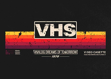 Retro VHS Tape Design 1976