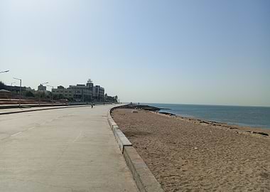 Beachfront Promenade on a Sunny Day