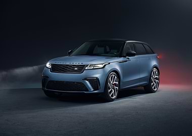 Blue Range Rover Velar Studio Shot