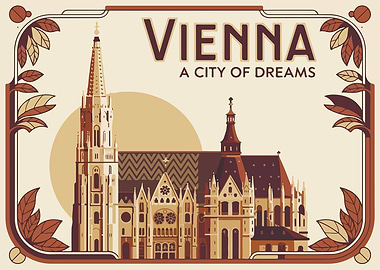 Vienna City of Dreams Travel Poster
