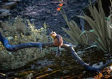 Chipmunk on a Branch