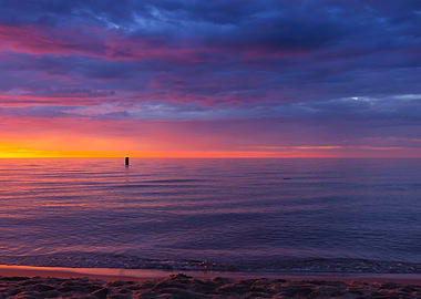Sunset over the Baltic Sea, Poland