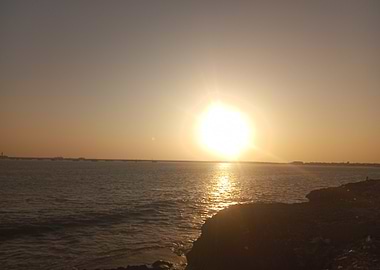 Sunset over the ocean