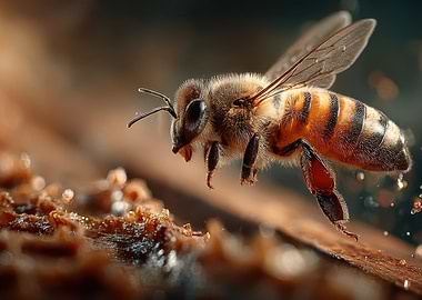 Honeybee in Flight