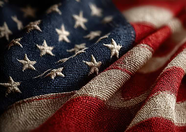 American Flag Close-Up