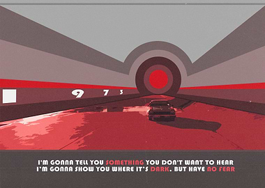 Chevrolet Malibu with Red Sunset - Abstract Design