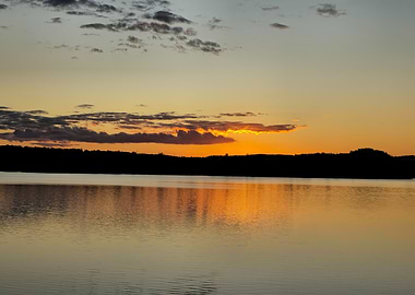Lake Sunset Reflection