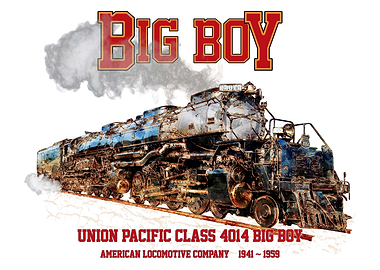 Big Boy Steam Locomotive. Union Pacific Class 4014 train. American Locomotive Company