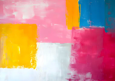 Abstract Color Block Painting