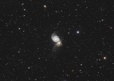 Whirlpool Galaxy in the night sky