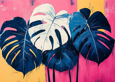 Monstera Leaves Painting