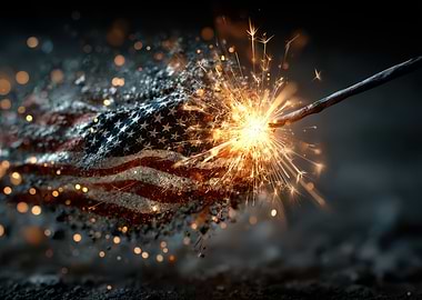 American Flag Sparkler