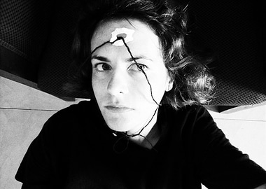 Black and White Portrait with String