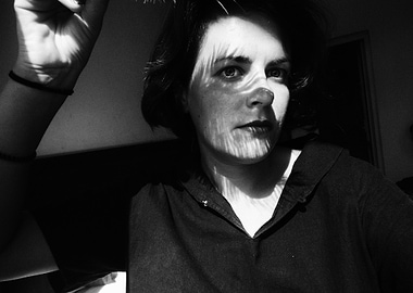 Monochrome Portrait with Shadow Play