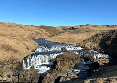 Icelandic Waterfall Landscape