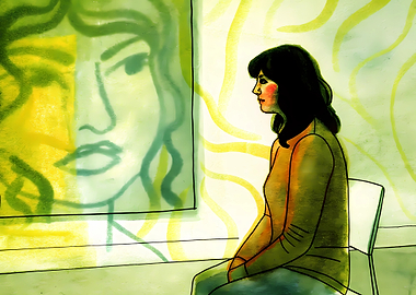 Abstract Figures with Interlocking Circles mama