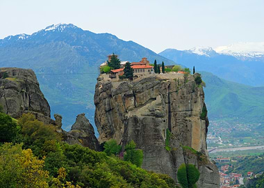 Meteora Monastery on Rock Pillar, Greece