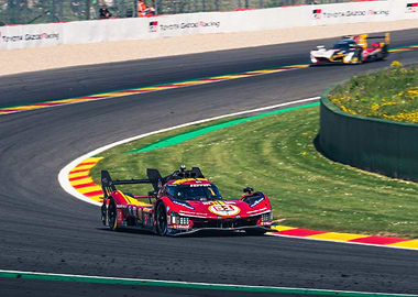 Racing car on the track