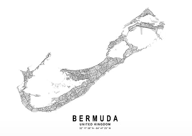 Bermuda Light Island Map