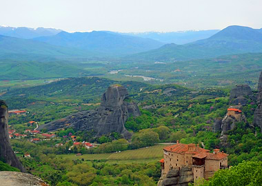 Meteora Monasteries Landscape