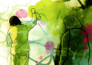 Graffiti Artists at Work