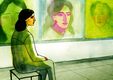 mother and children in Gallery with Portrait Paintings