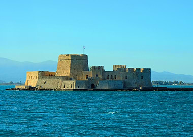 Bourtzi Castle in Nafplio, Greece