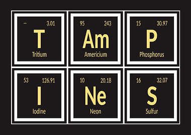 Periodic Table Elements: T, Am, I, P, Ne, S