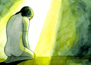 Kneeling Figure in Light