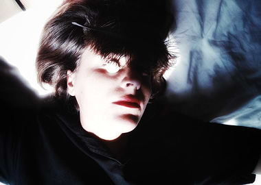 Woman with bright eyes portrait