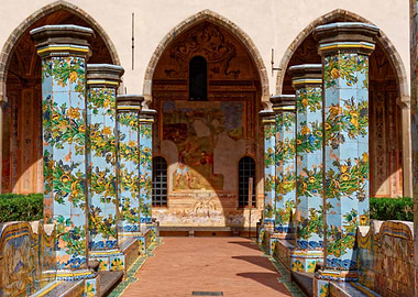 Santa Chiara Cloister, Naples, Italy