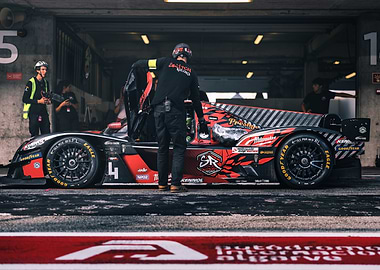 Race Car Pit Stop Action