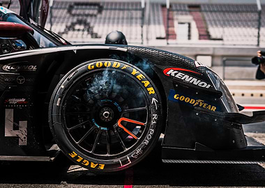 Racing Car Tire Smoke