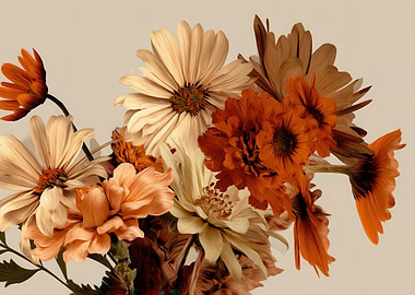 Floral Arrangement in Warm Tones