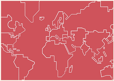 Minimalist World Map Outline