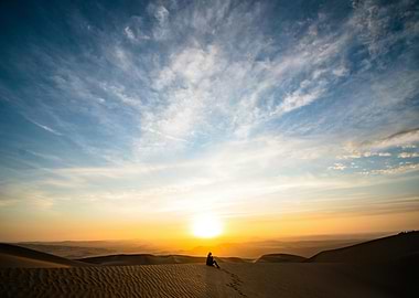 Desert Sunset Contemplation