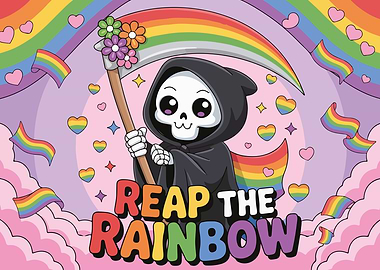 Reap the Rainbow Cartoon Illustration