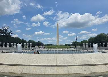 Washington Monument and World War II Memorial