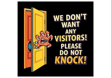 Monster Hand Door Sign