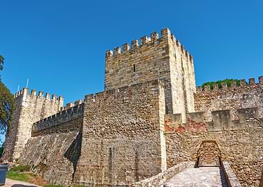 Castelo de São Jorge Under Blue Sky