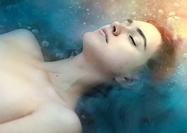 Woman Floating in Water