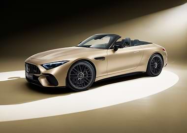 Gold Mercedes-AMG SL Roadster