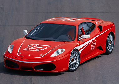 Red Ferrari Challenge Race Car