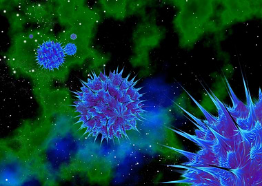 'Spiky Space Things' Fractal Art