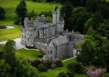 Scottish Castle Amidst Greenery
