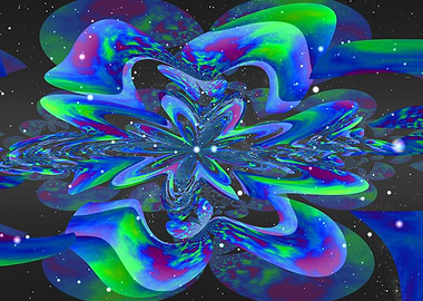 'Ripples Through Time' Fractal Art