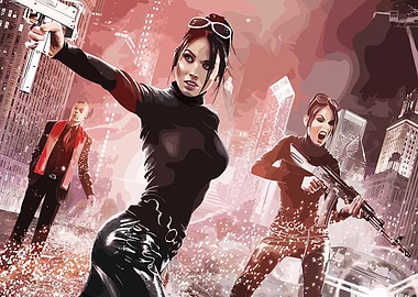 Action Scene with Armed Women