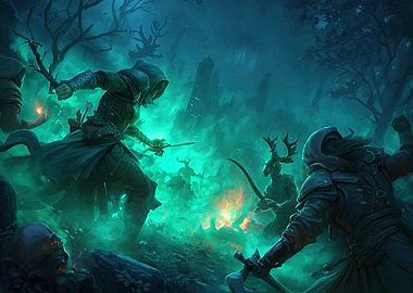 Fantasy Battle Misty Forest