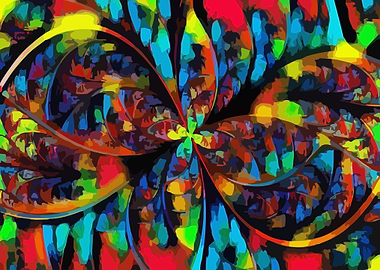 Colorful Abstract Floral Pattern