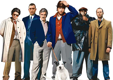 Snatch Movie Characters and Dog